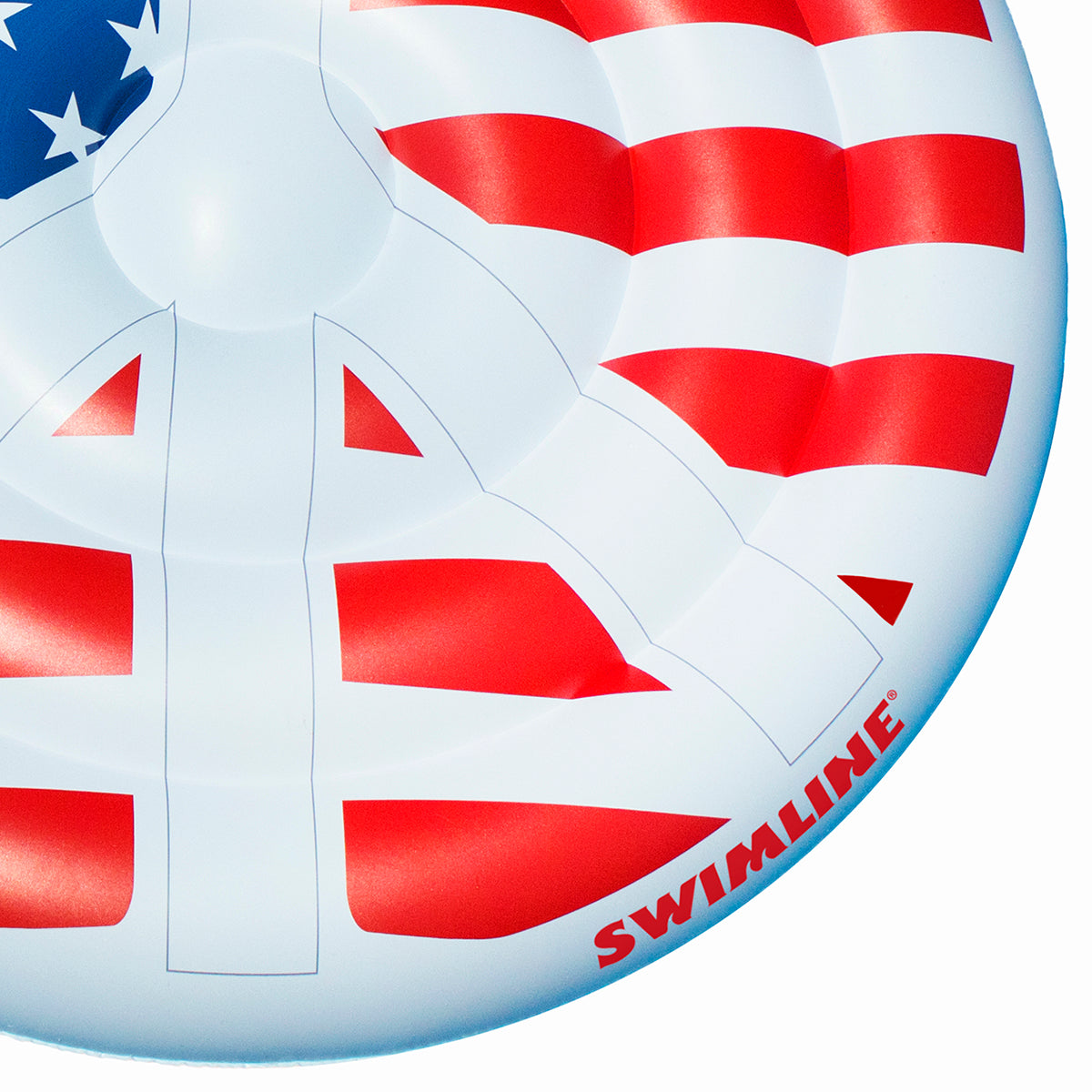  Swim Central Red and Blue Stars  Stripes  Peace Sign Swimming Pool Float  60-Inch - Default Title - Bonton