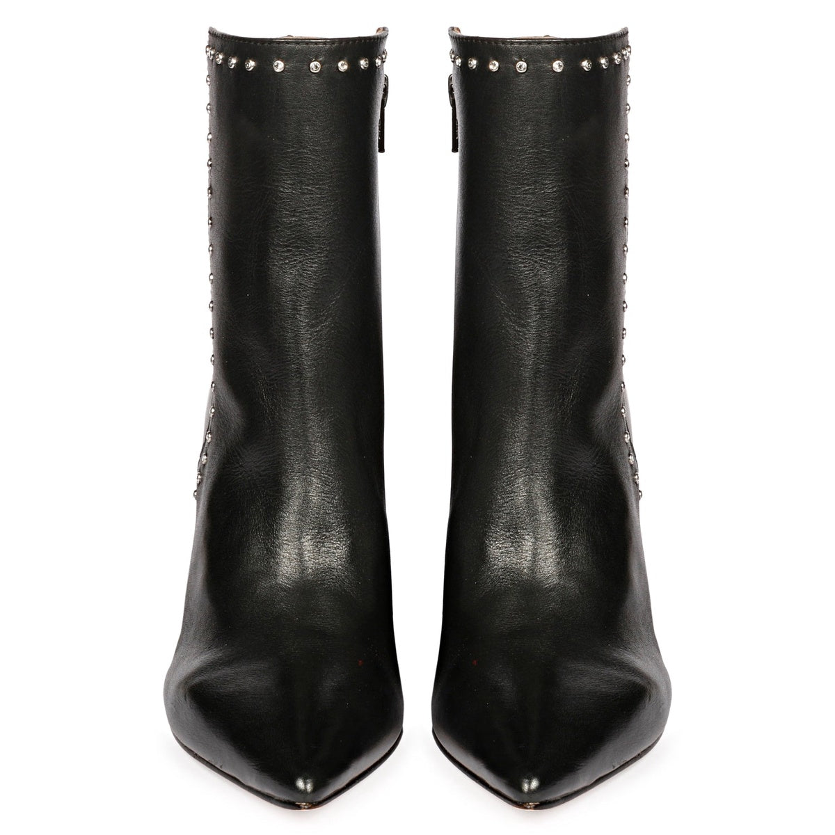  Saint G Fia Black Leather Ankle Boots - BLACK - Bonton