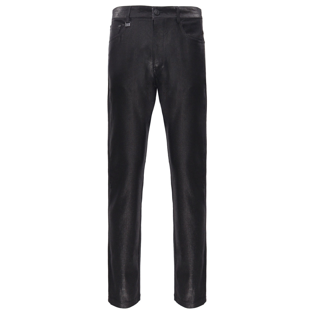  Barocco Men’s Elegant Black Textured Dress Pants BLACK - 30 - Bonton