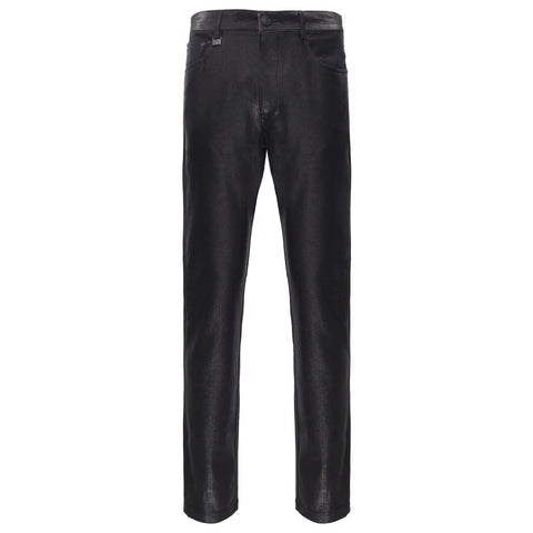 Men’s Elegant Black Textured Dress Pants BLACK
