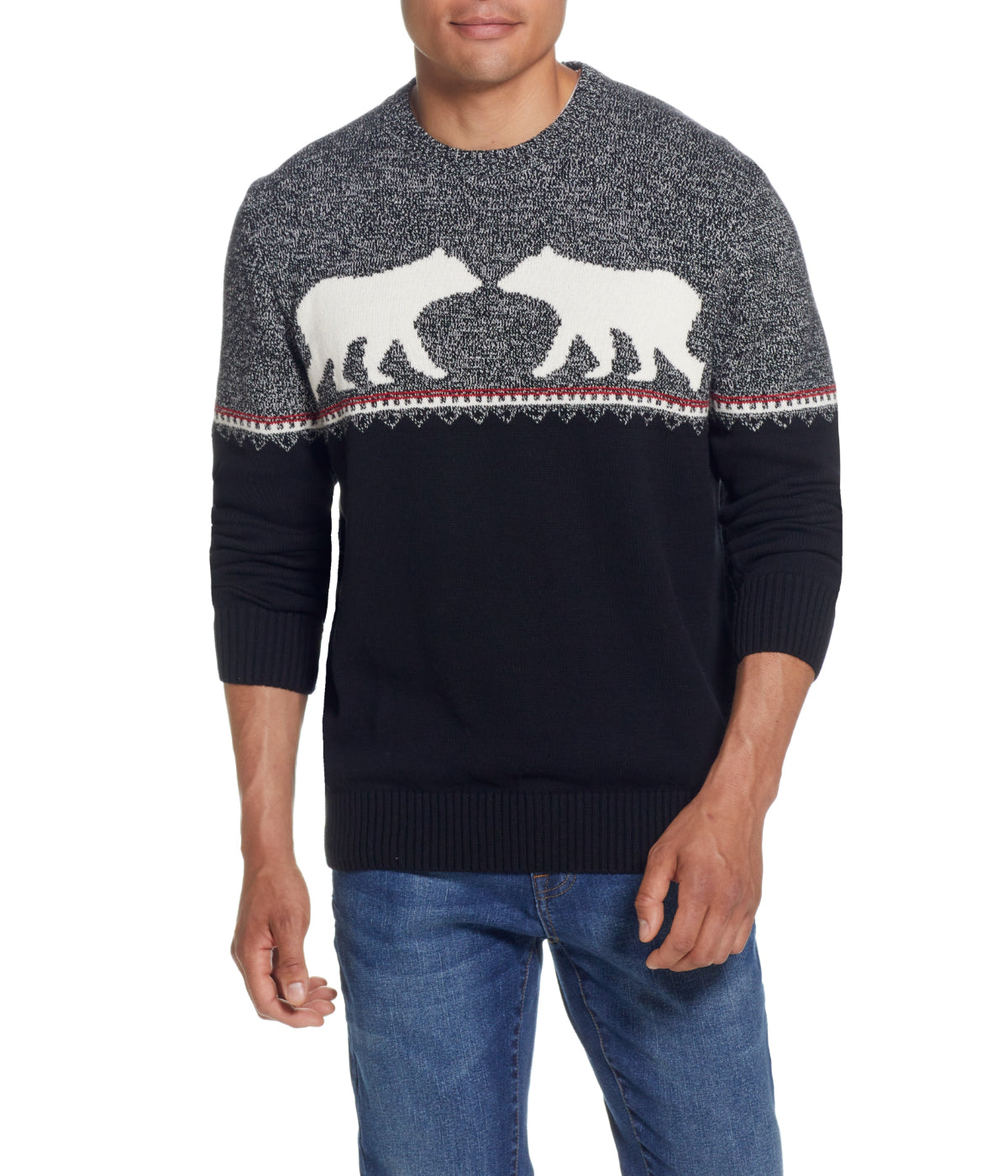  WEATHERPROOF VINTAGE Bear Holiday Sweater Black - Black - Bonton