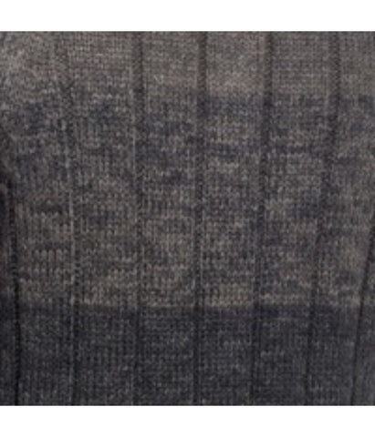 Ombre Cable Button Mock Neck Sweater Camouflage Marl