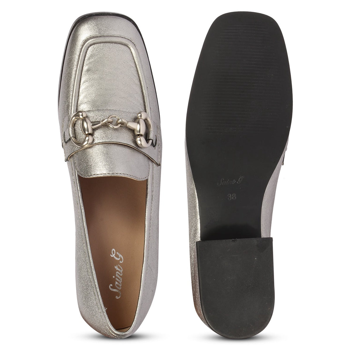  Saint G Saint G - Jacqueline Metallic Loafers Footwear - Gunmetal - Bonton
