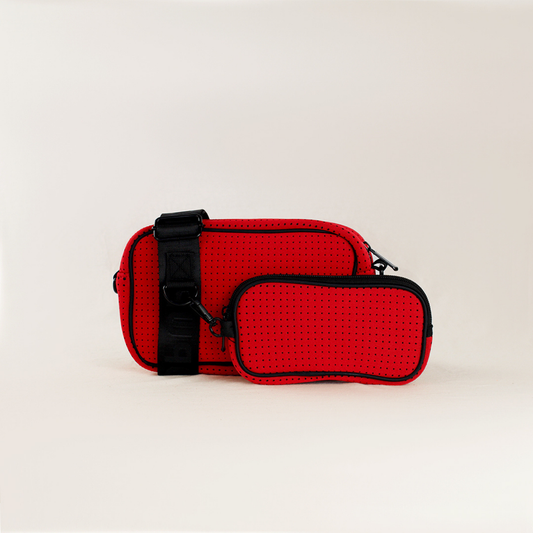 Camera Bag + Flap Crossbody - Red