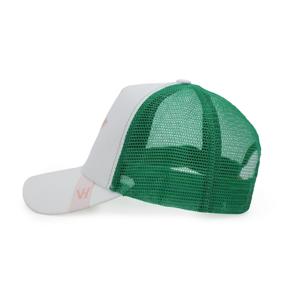  Vintage Havana Vintage Havana Trucker Hat for Women – Green Mesh & Off-White Canvas Adjustable Cap With Pink Star - Default Title - Bonton