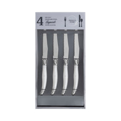 Set of 4 Laguiole Steak Knives, Pearlized White