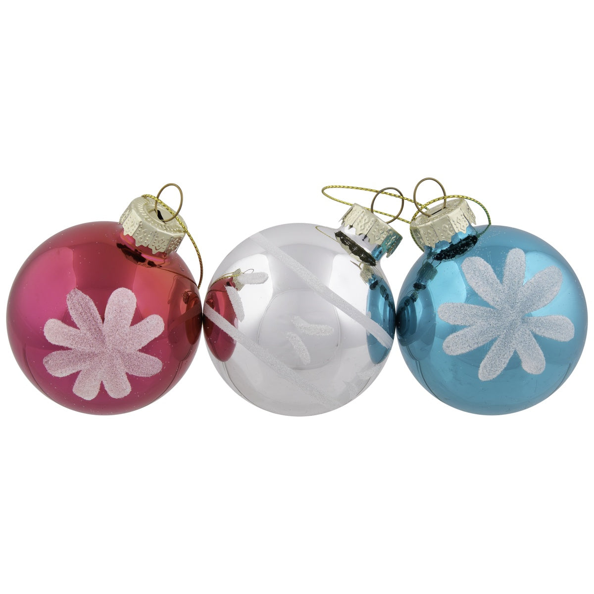  Northlight 12ct Frosted and Glittered Shiny Multi Color Christmas Ball Ornaments 2.5