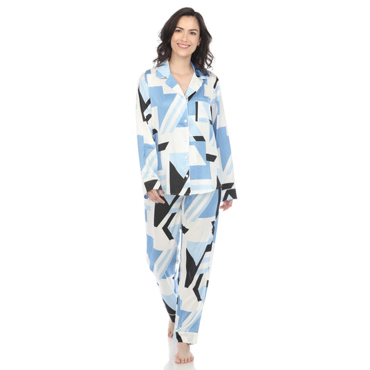 Women's Printed Satin Pajama Set