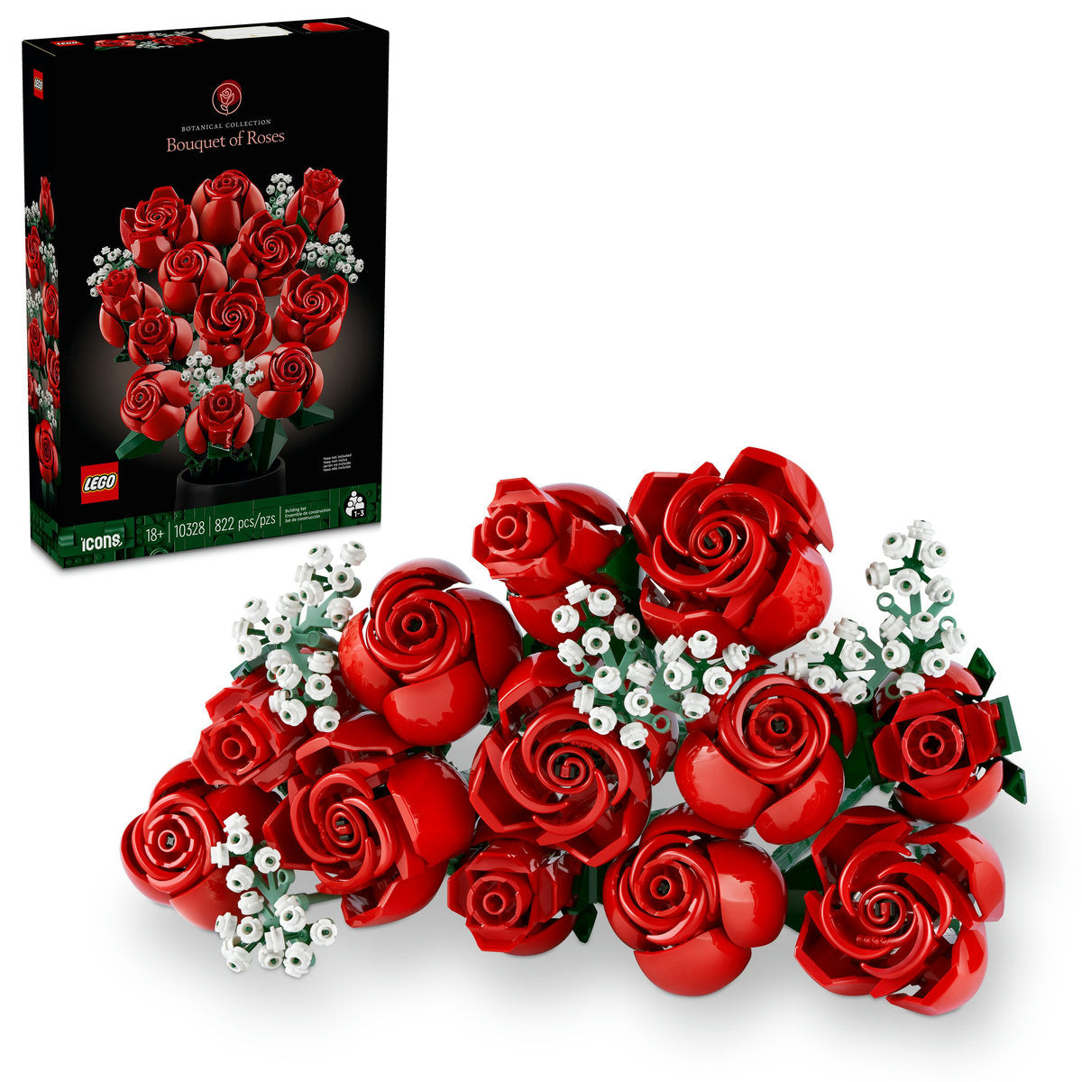  LEGO LEGO® Icons Bouquet of Roses Building Set 10328 - Botanicals - Bonton