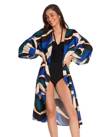 Iris Midi Cover Up Kimono