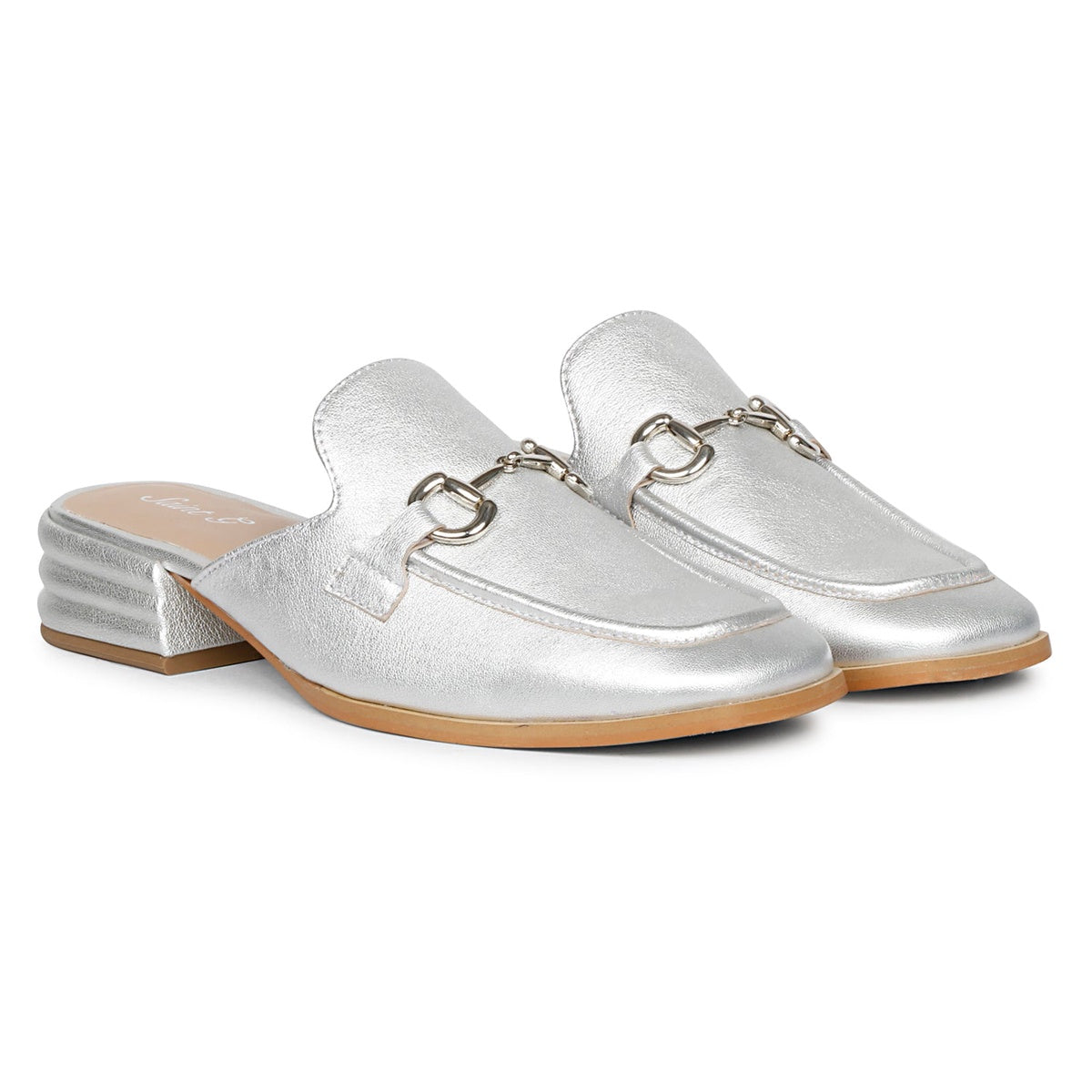  Saint G Savannah Metallic - Flat Mules - Silver - Bonton