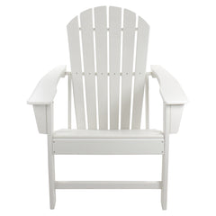 All Weather Recycled Plastic Outdoor Adirondack Chair  White