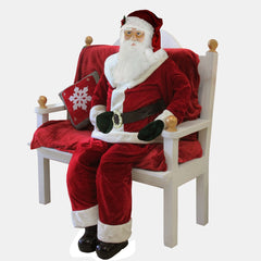 72" Red and White Life Size Plush Santa Claus Standing Christmas Figure