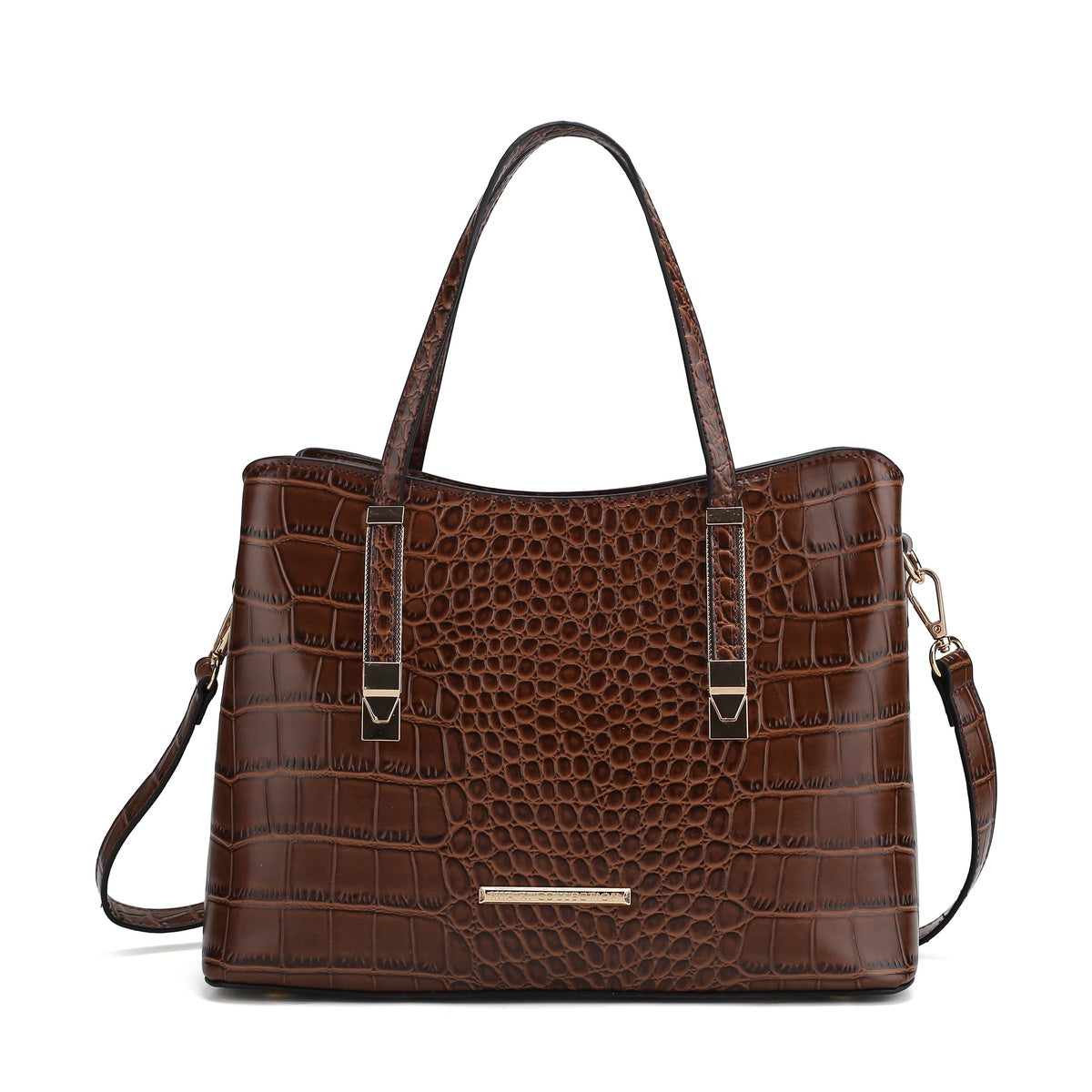  MKF Collection Aurelia Embossed Shoulder Bag - Black - Bonton