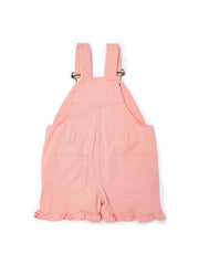 Frilly Summer Denim Overall Shorts