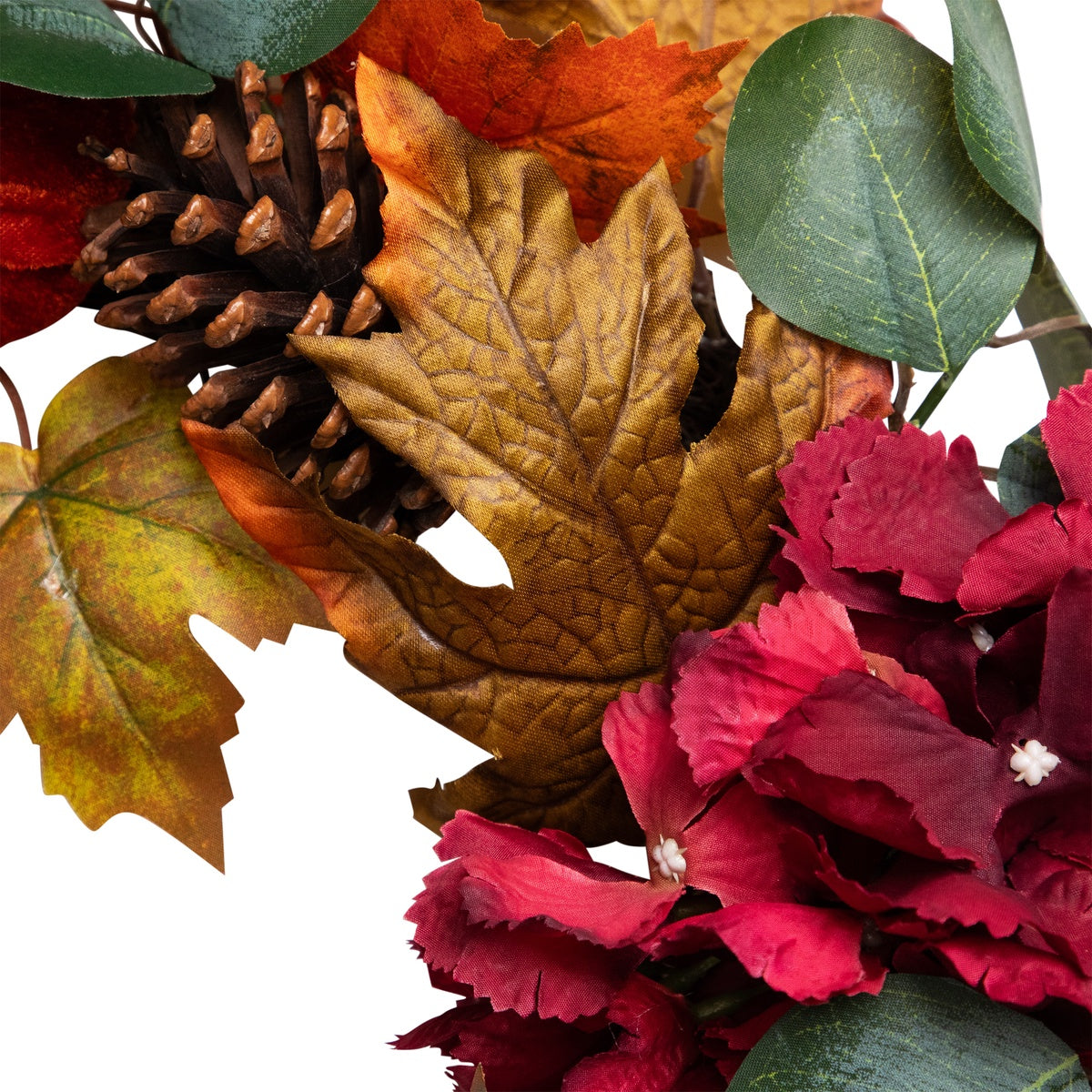 Northlight Fall Harvest Artificial Floral and Pinecone Wreath - 22
