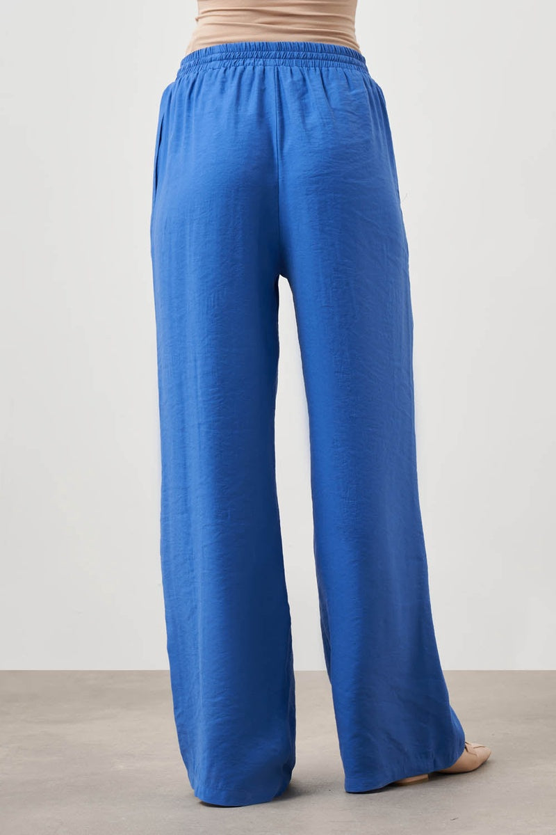  Mizalle Mizalle- Wide Leg Pants - Blue - Bonton