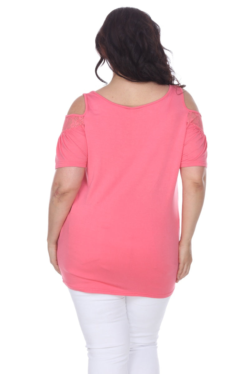  White Mark Plus Size Bexley Tunic Top - 1X - Bonton