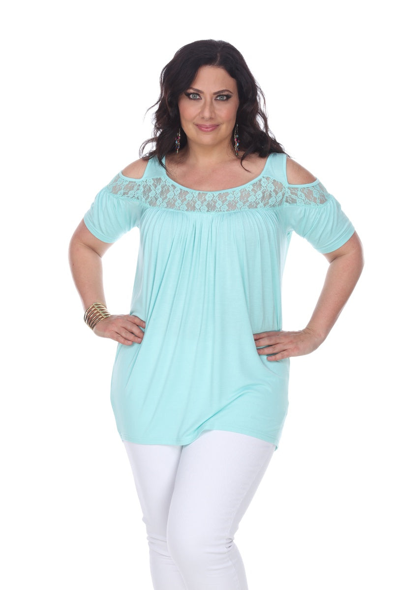  White Mark Plus Size Bexley Tunic Top - 1X - Bonton