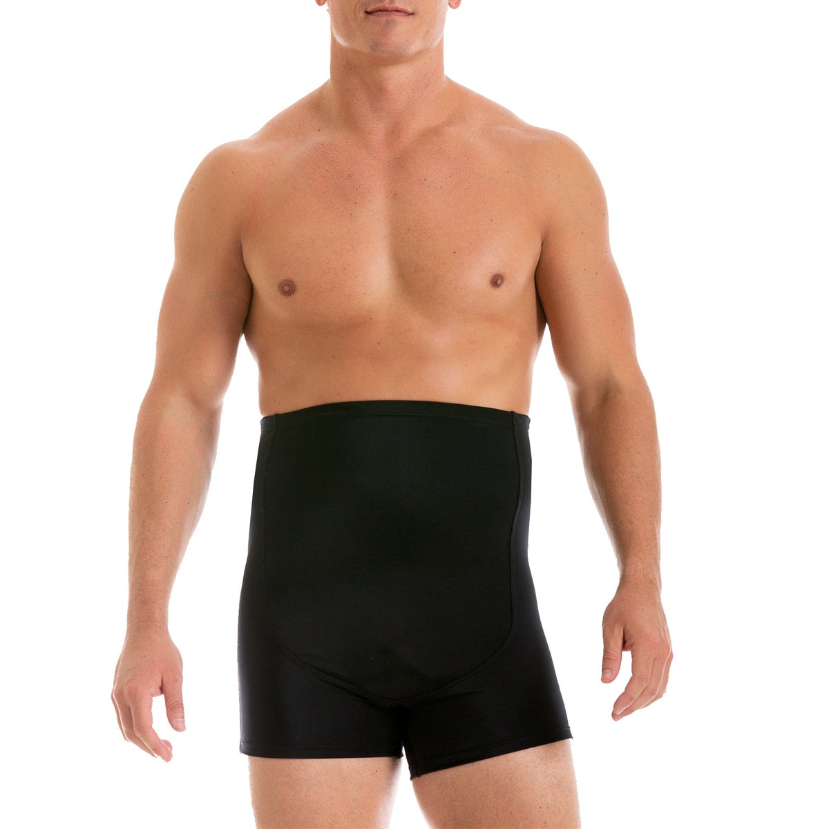  InstantFigure Insta Slim Compression Mid Waist Slimming Boxer Short MS2213 - Black - Bonton