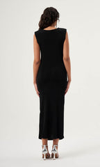 MZL Sleeveless Gathered - Timeless Black Dress