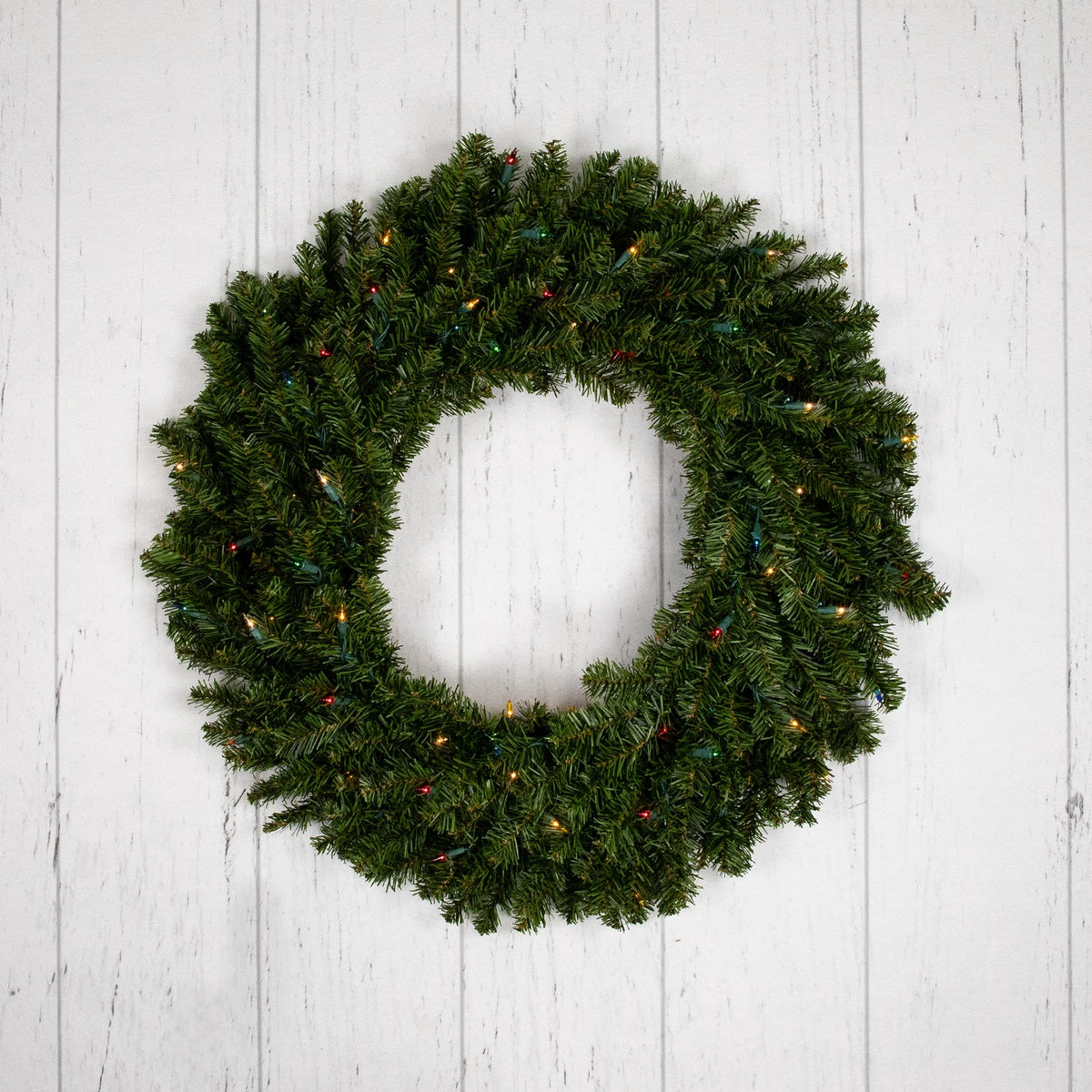  Northlight Pre-Lit Canadian Pine Artificial Christmas Wreath - 30