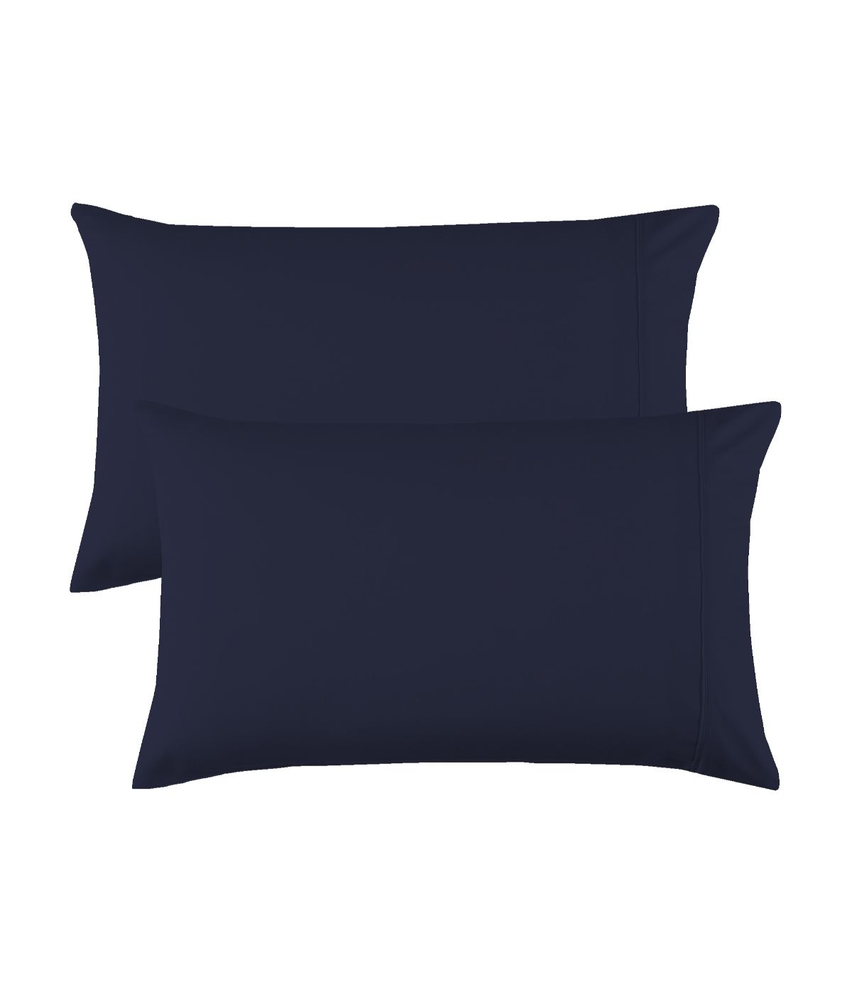  Purity Home Organic Cotton 144 Thread Count Percale Pillowcases Set of 2 Navy - Navy - Bonton