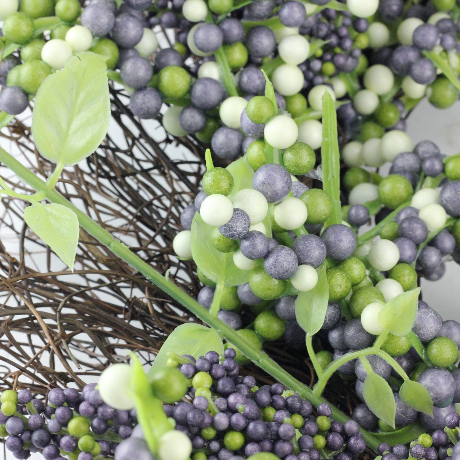  Northlight Purple Mini Berry Artificial Thanksgiving Wreath  22-Inch Unlit - Default Title - Bonton