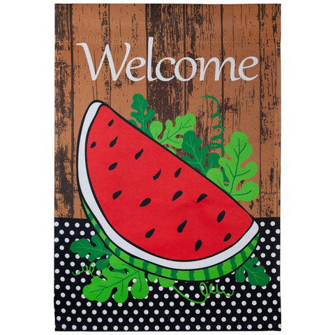 Welcome Watermelon Slice Summer Outdoor House Flag 28" X 40"