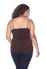 Plus Size Lace Trim Tank Top