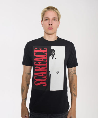 Scarface Split Short Sleeve Tee - Black