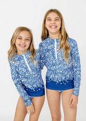 Girls Seaside 3-Piece Long Sleeve Rashguard Set