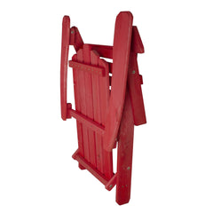 36" Red Classic Folding Wooden Adirondack Chair