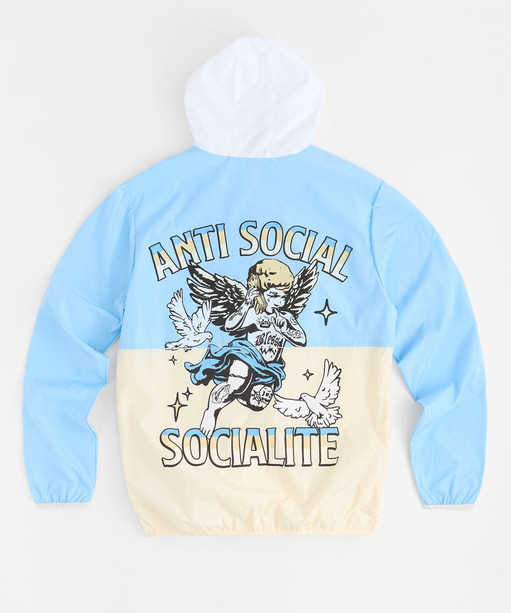  Reason Clothing Anti Social Anorak Jacket - Light Blue - LIGHT BLUE - Bonton