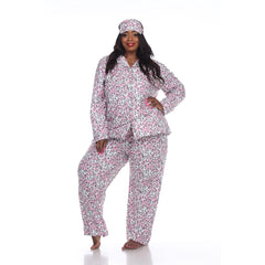 Plus Size Three-Piece Pajama Set