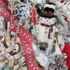 5" Red and White Christmas Stocking Glass Ornament