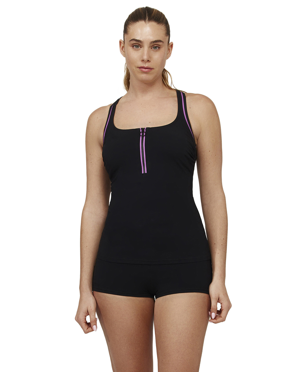  Free Sport Duke Scoop Neck Tankini Top - Duke-Purple - Bonton