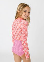 Girls Amelia Island Long Sleeve One-Piece