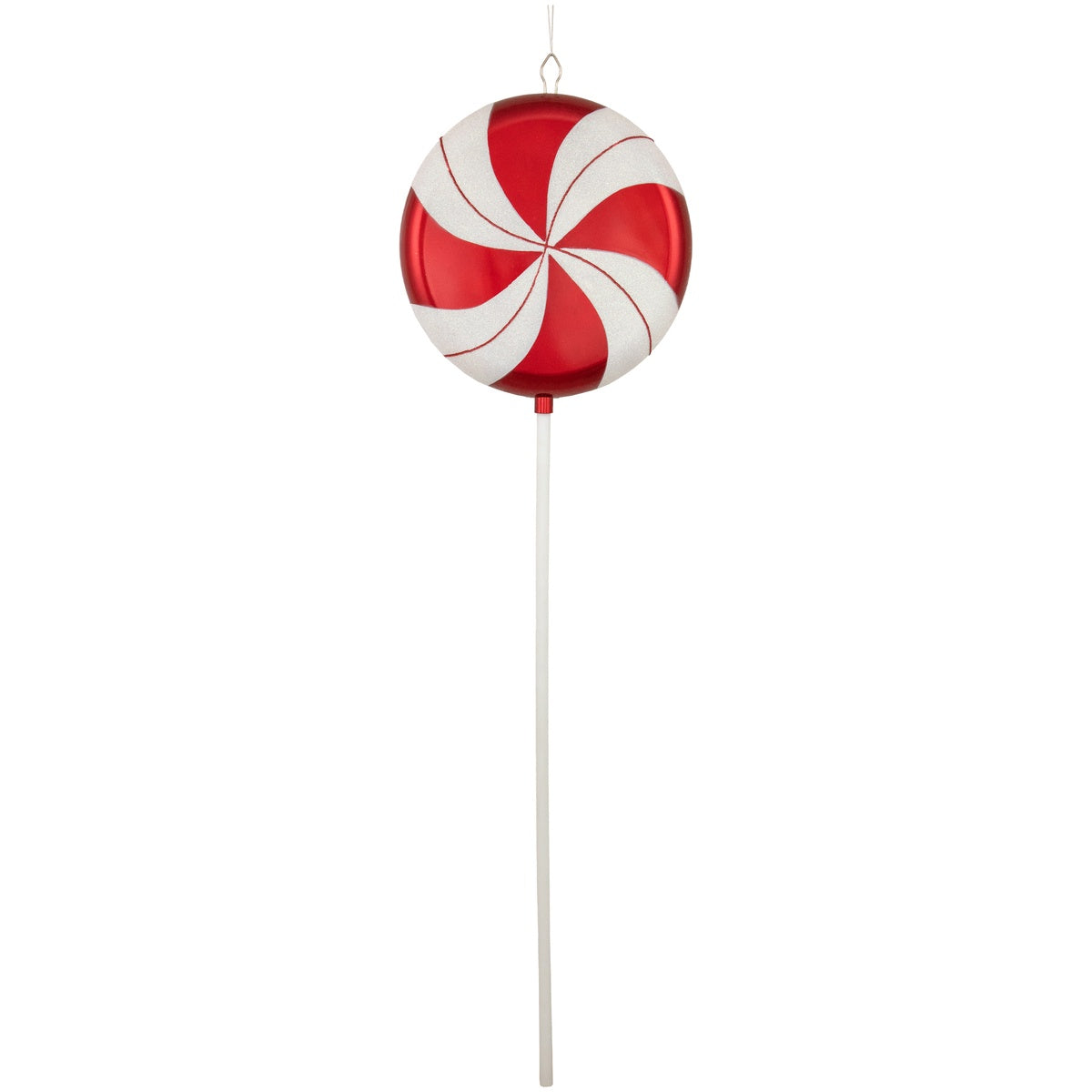  Northlight Peppermint Lollipop With Glitter Shatterproof Commercial Christmas Ornament - 42