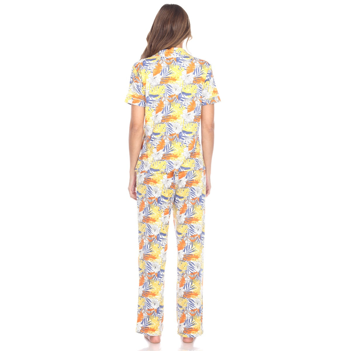  White Mark Women's Tropical Print Pajama Set - XL - Bonton