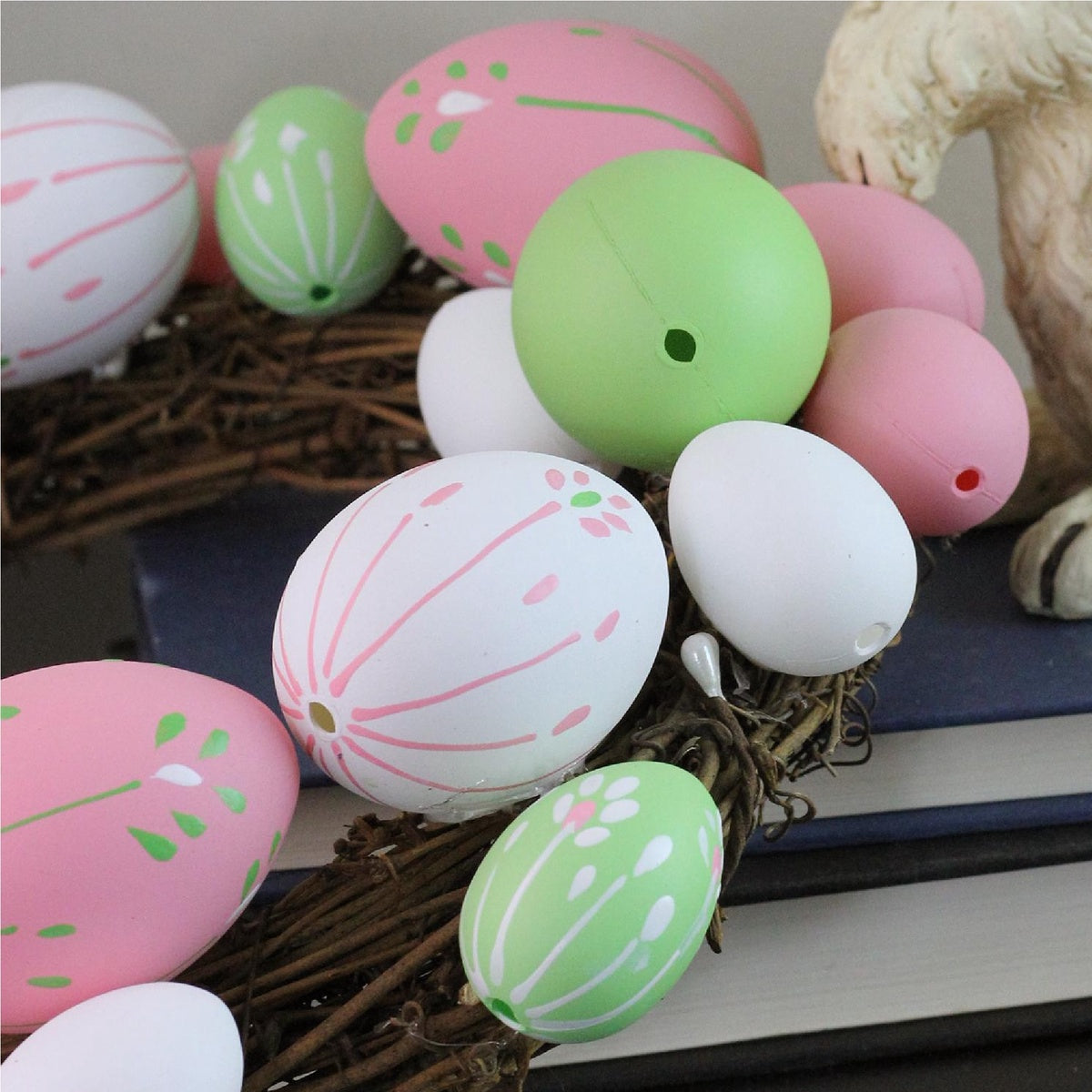  Northlight Easter Egg Grapevine Wreath - 10