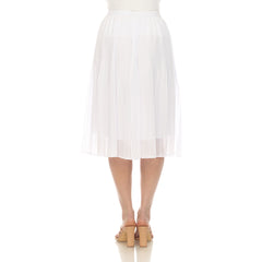 Women's Chiffon Pleated Midi Skirt