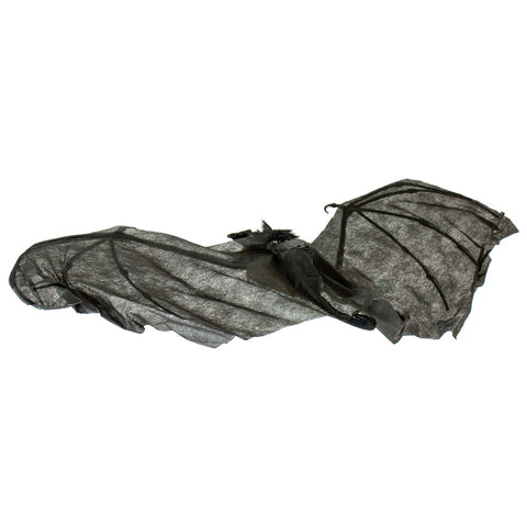 30" Hanging Halloween Bat Decoration With Lighted Red Eyes