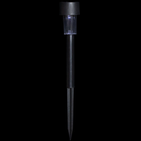 Set of 10 Black Solar Powered LED Pathway Markers  12.25"