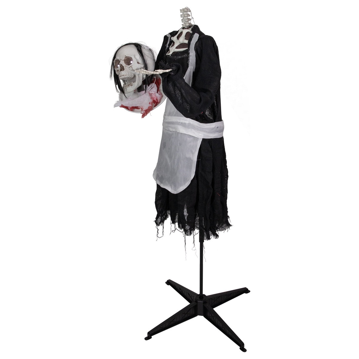  Northlight LED Animated Head-in-Hand Skeleton Maid Halloween Decoration - 57