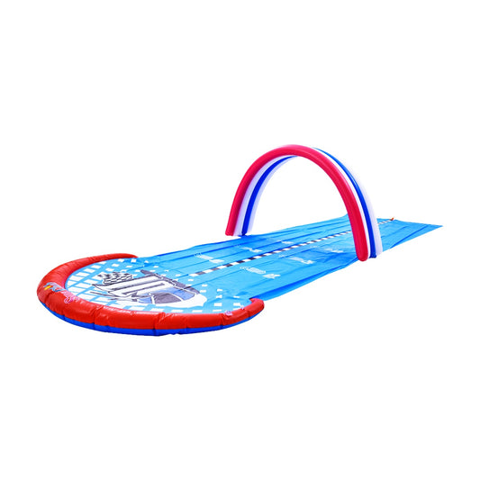 Inflatable Ground Race Track Water Slide - 16' - 2-Person
