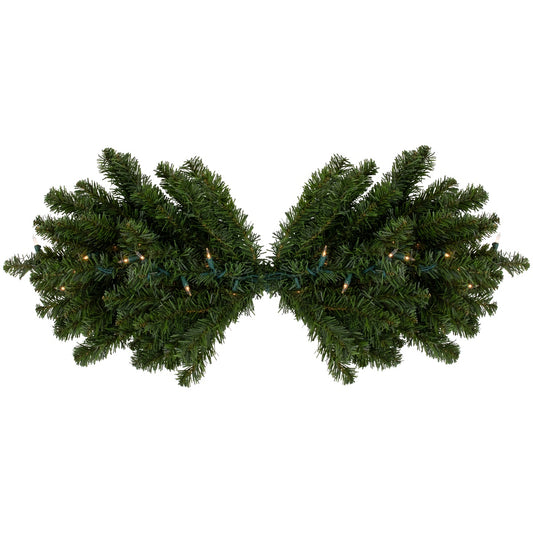 Pre-Lit Canadian Pine Artificial Christmas Swag - 32" - Clear Lights