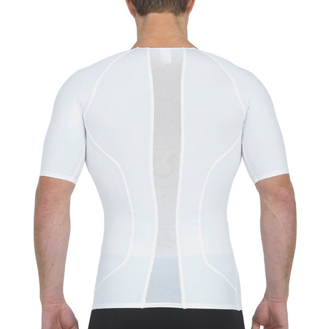 Insta Slim Compression Side & Back Power Mesh Panel V_Neck Shirt VS2307