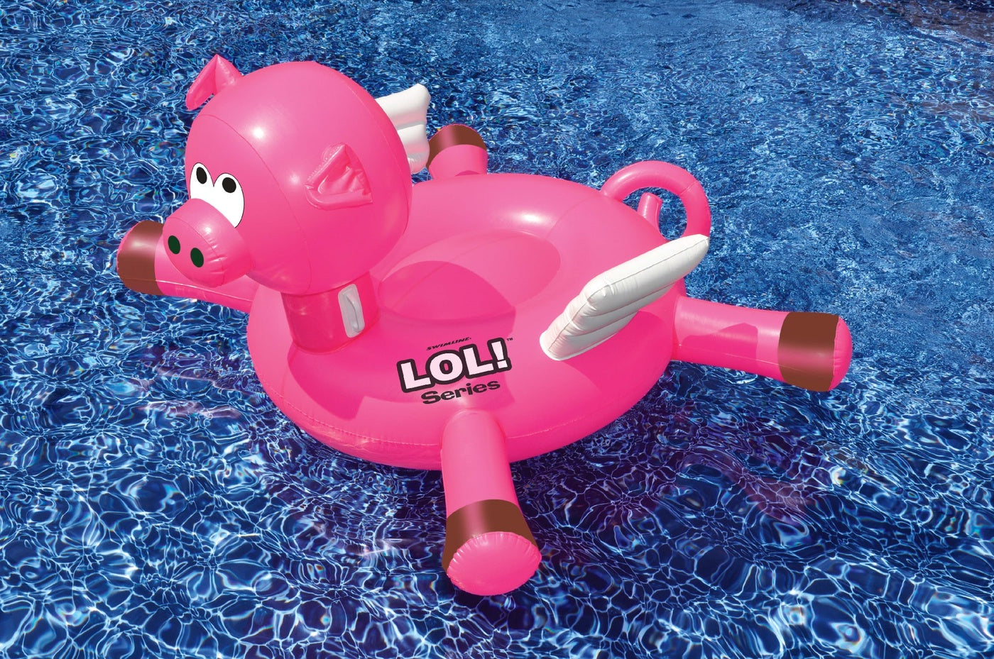  Swim Central Inflatable Flying Pig Swimming Pool Float - 54