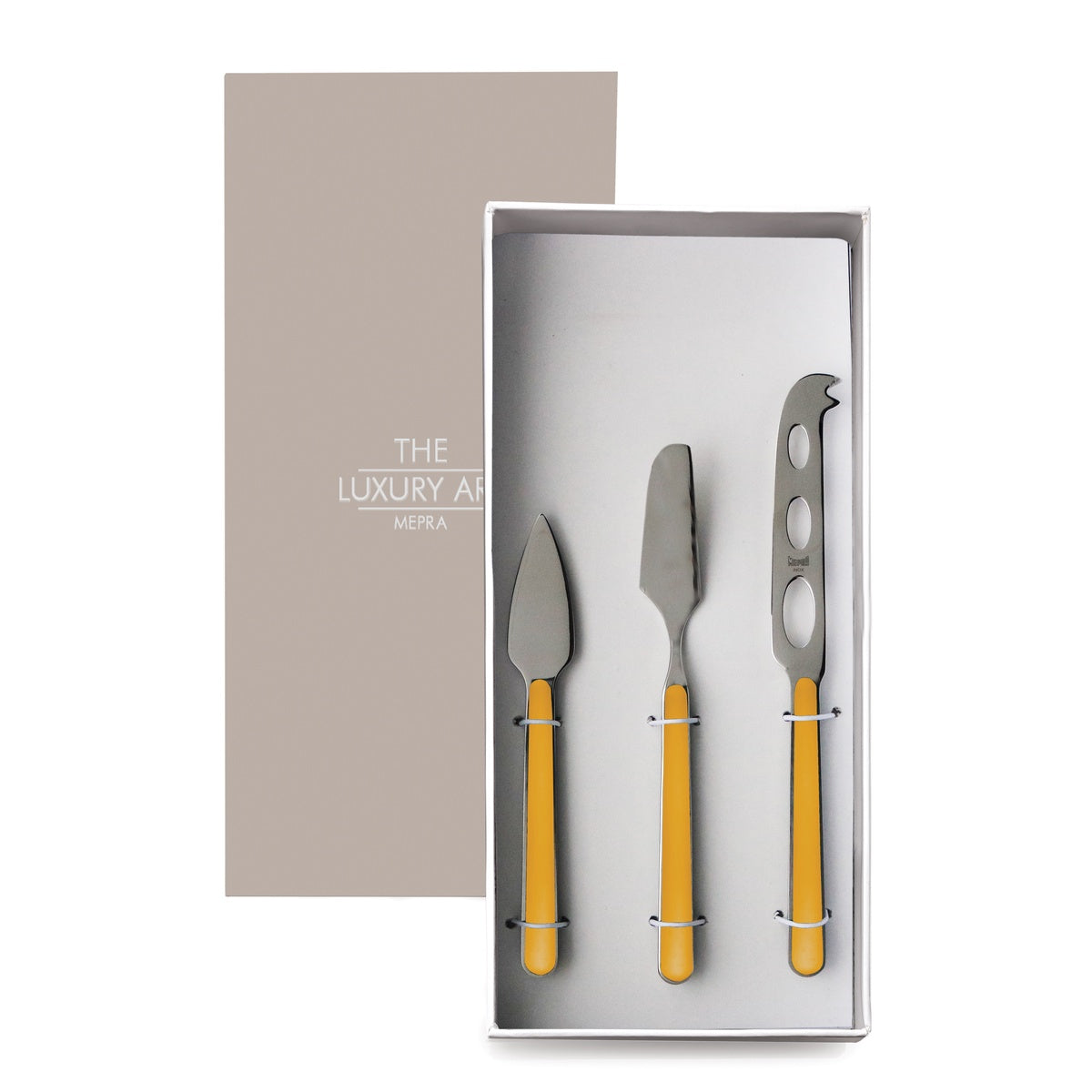  Mepra Fantasia Cheese Knives - Mustard - Bonton